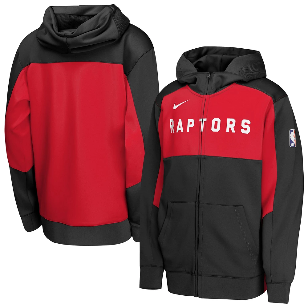 Sweat à capuche entièrement zippé Nike Toronto Raptors Showtime Performance pour jeune