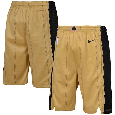 Short de performance Swingman Nike Gold pour jeunes des Toronto Raptors 2023/24 City Edition