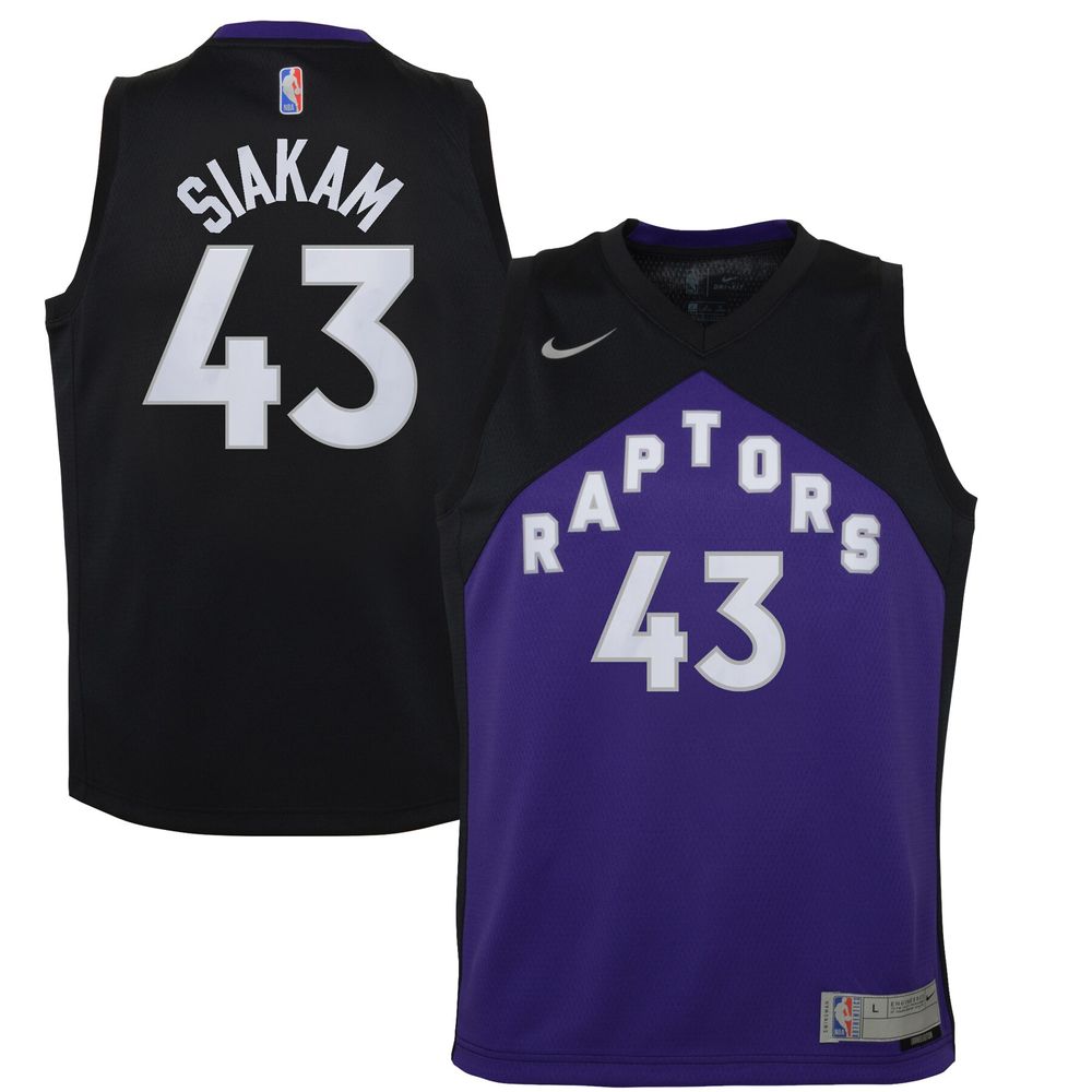 Youth Nike Pascal Siakam Black/Purple Toronto Raptors 2020/21 Swingman Player Jersey - Earned Edition