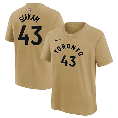 T-shirt avec nom et numéro Nike Pascal Siakam pour jeunes des Toronto Raptors 2023/24 City Edition