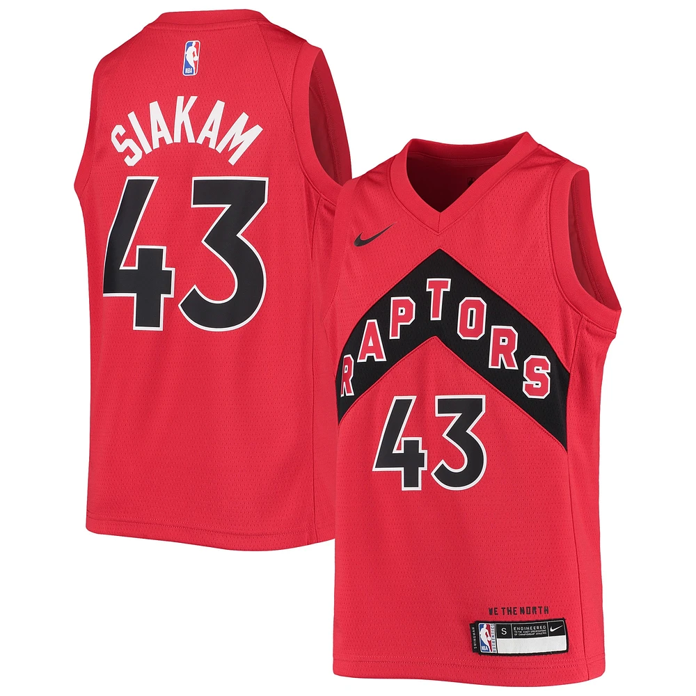 Maillot Nike Swingman des Raptors de Toronto rouge Pascal Siakam pour jeunes - Édition Icon