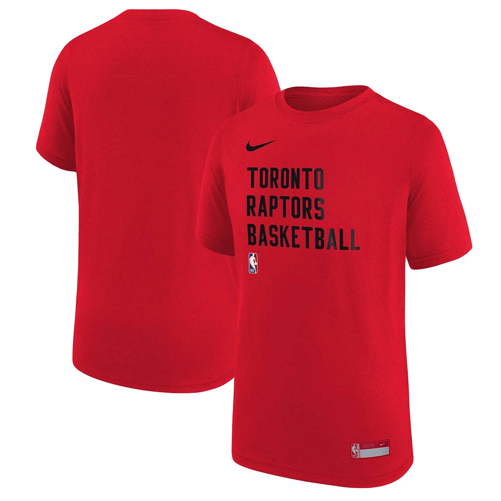 T-shirt d'entraînement essentiel Nike rouge des Raptors de Toronto pour jeunes