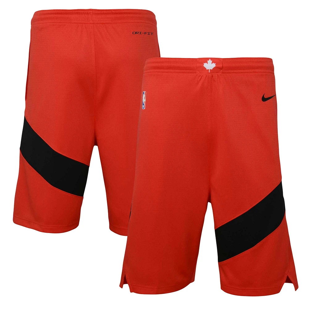 Short Nike rouge Toronto Raptors Swingman Icon Edition pour jeune