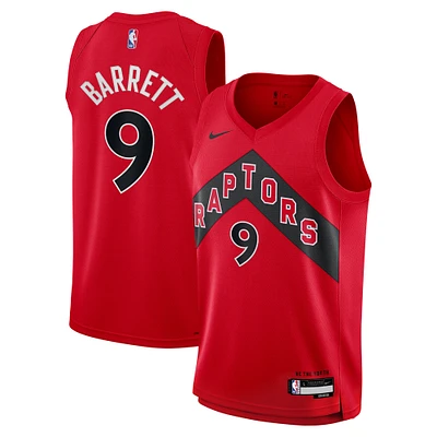 Maillot Nike RJ Barrett rouge Toronto Raptors Swingman pour jeune - Édition Icon