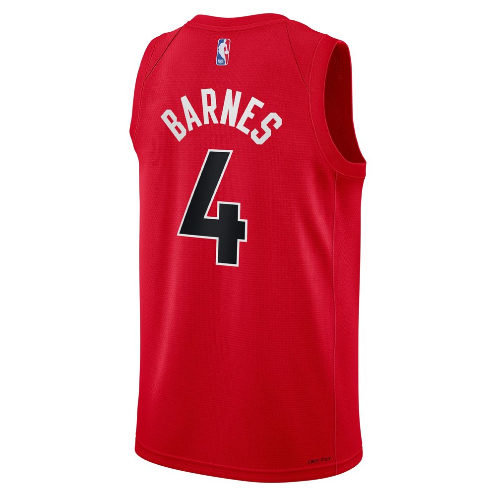 Youth Nike Scottie Barnes Red Toronto Raptors 2019/20 Swingman Player - Jersey Icon Edition