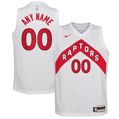 Enfant Nike Blanc Toronto Raptors - Maillot Swingman Personnalisé 2020/21 Édition Association