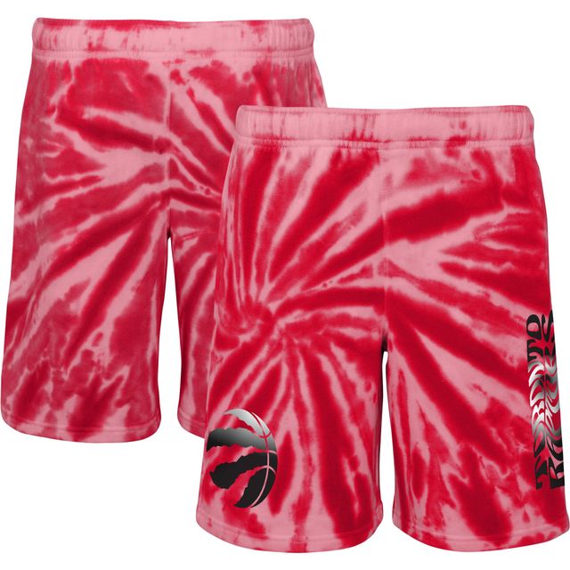 Short tie-dye Santa Monica Raptors de Toronto blanc/rouge pour jeune