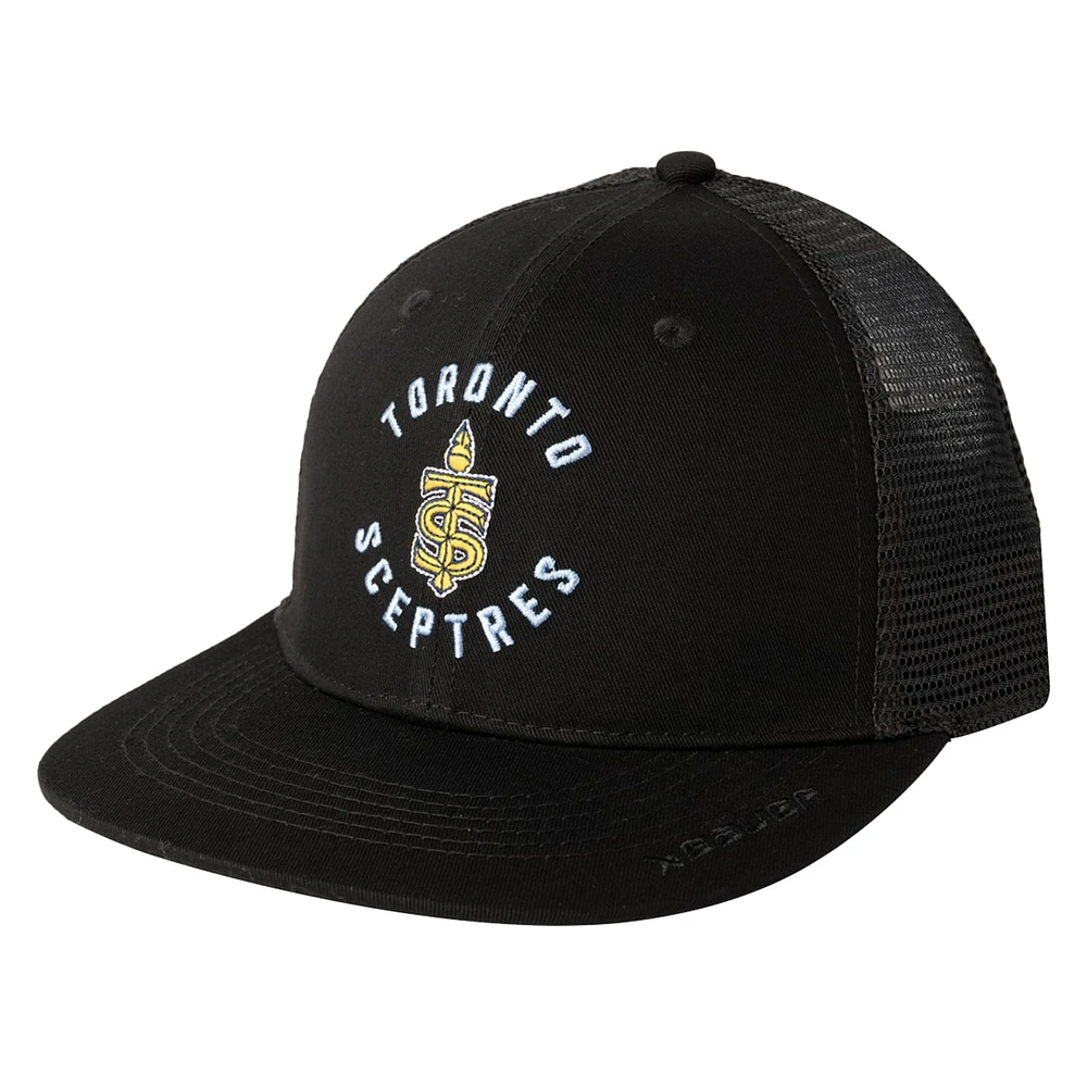 Casquette de camionneur unisexe noire à pression Toronto Sceptres