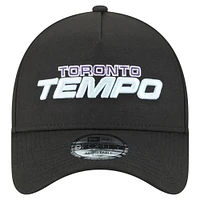 Casquette ajustable noire Toronto Tempo Core Logo A-Frame 9FORTY de New Era pour homme