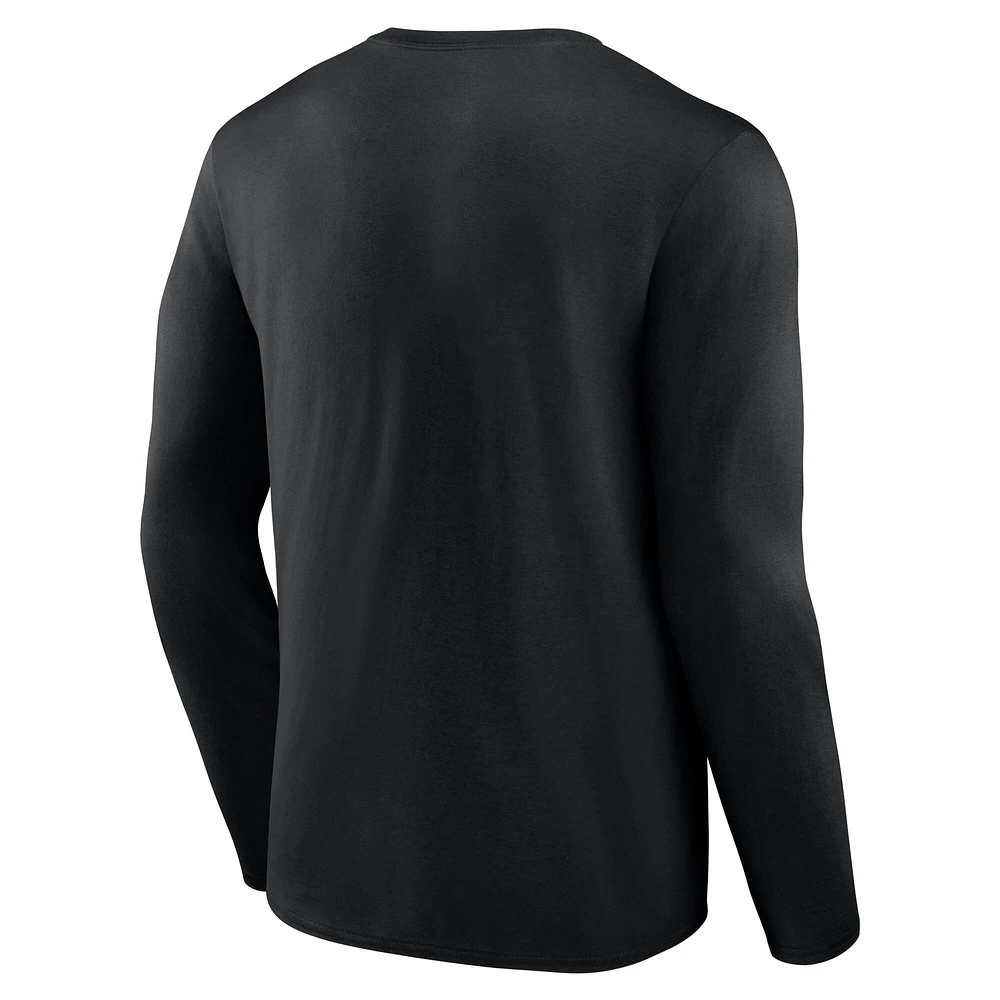 Men's Fanatics Black Toronto Tempo Primary Logo Long Sleeve T-Shirt