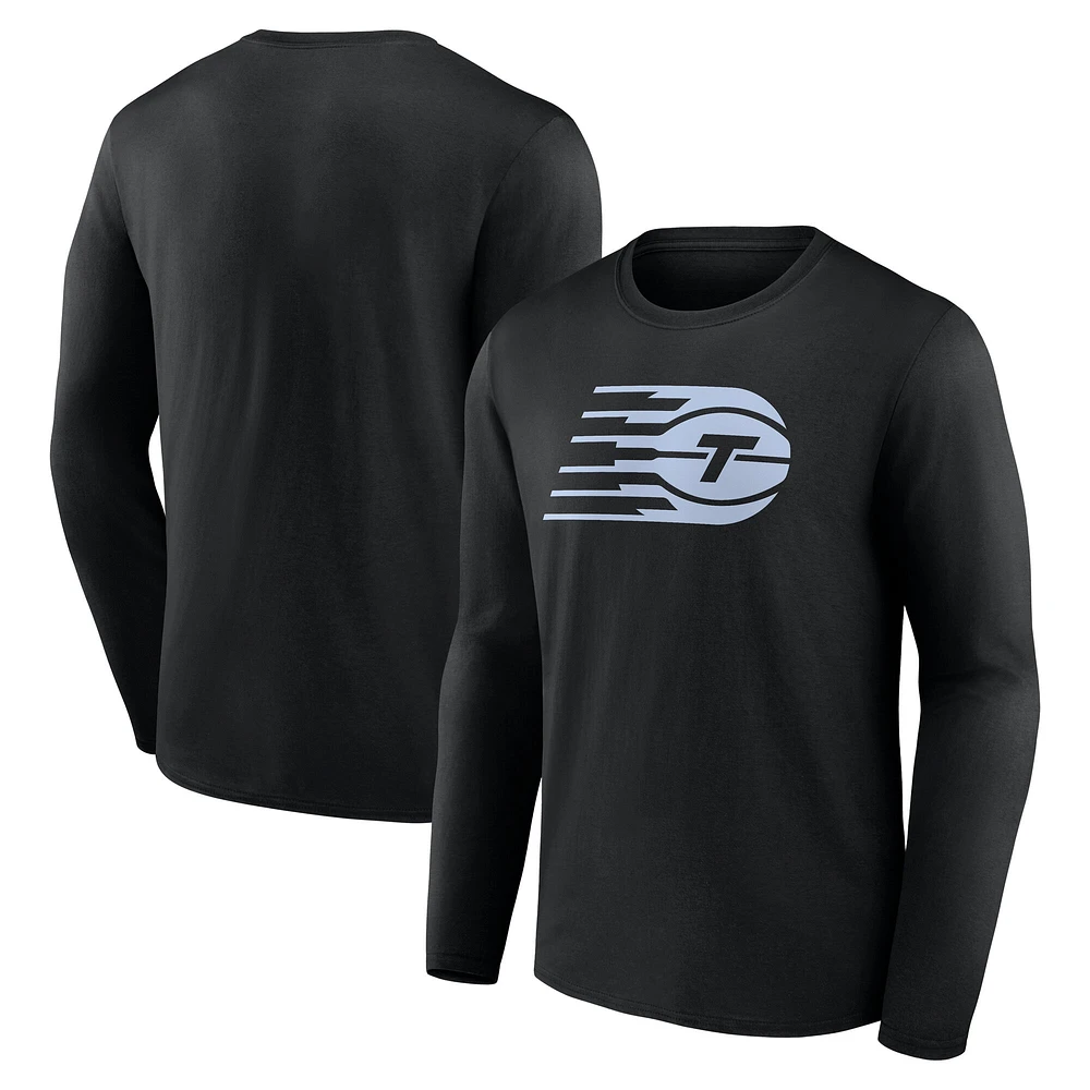 Men's Fanatics Black Toronto Tempo Primary Logo Long Sleeve T-Shirt