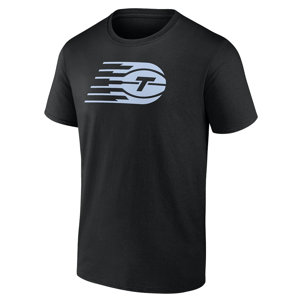 T-shirt noir avec logo principal Toronto Tempo Fanatics pour hommes