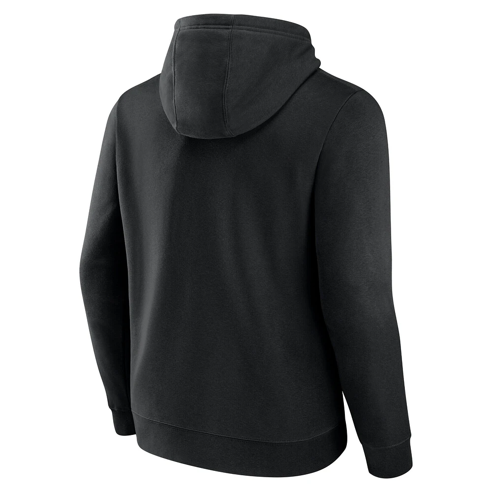 Men's Fanatics Black Toronto Tempo Primary Wordmark Pullover Hoodie