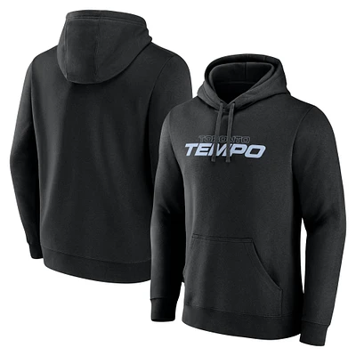 Men's Fanatics Black Toronto Tempo Primary Wordmark Pullover Hoodie