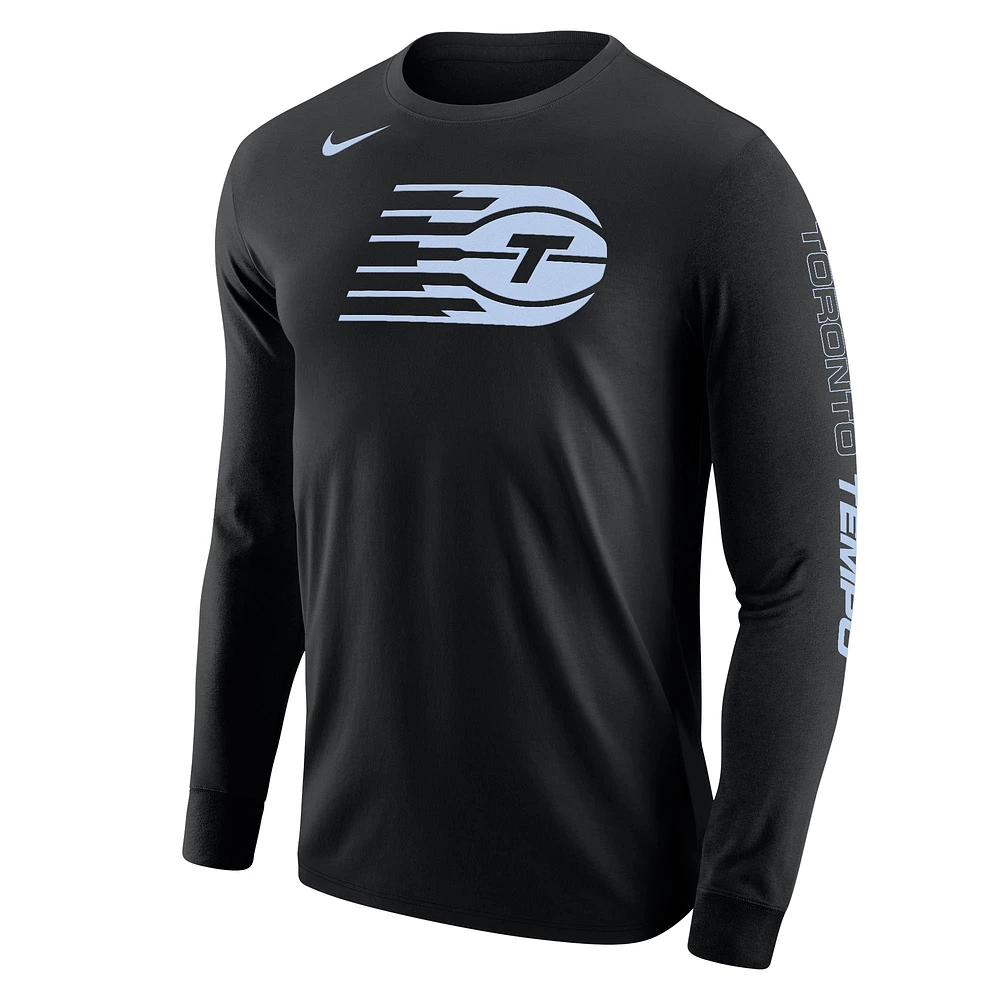 Men's Nike Black Toronto Tempo Long Sleeve T-Shirt