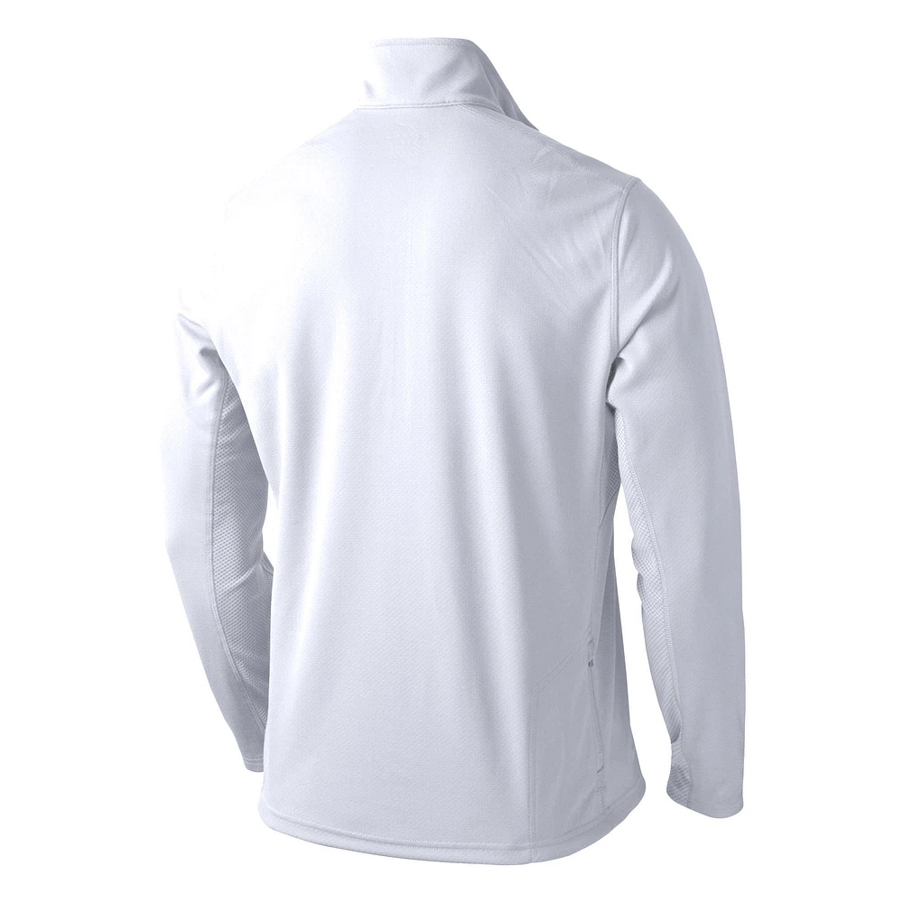 Haut d'entraînement Nike Toronto Tempo Performance blanc à fermeture éclair pour homme