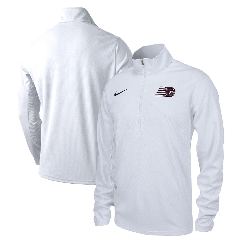 Haut d'entraînement Nike Toronto Tempo Performance blanc à fermeture éclair pour homme