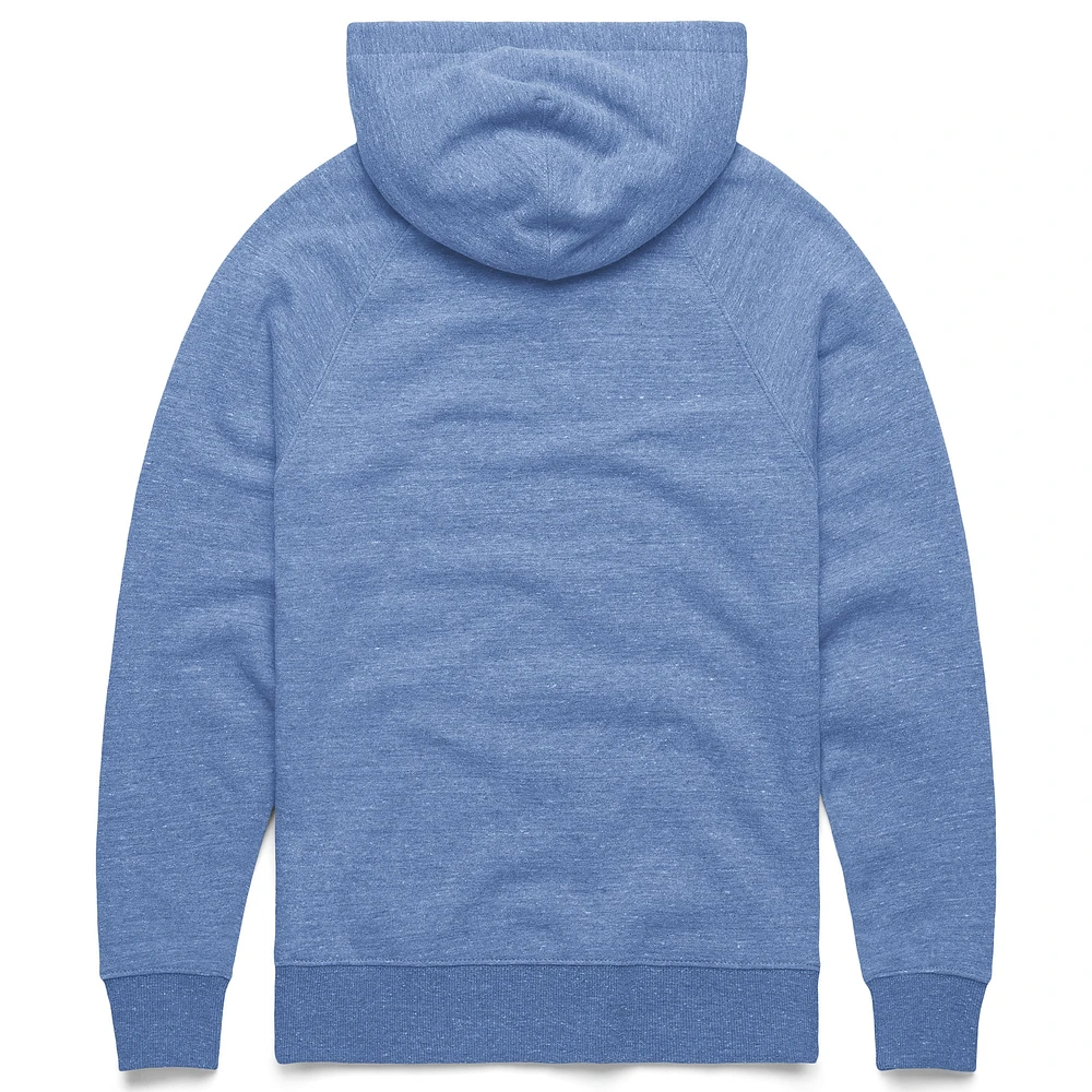 Unisex Homage  Light Blue Toronto Tempo Logo Tri-Blend Pullover Hoodie