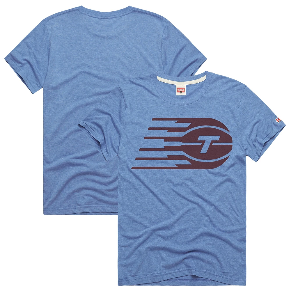 T-shirt unisexe bleu clair avec logo Toronto Tempo Tri-Blend Hommage