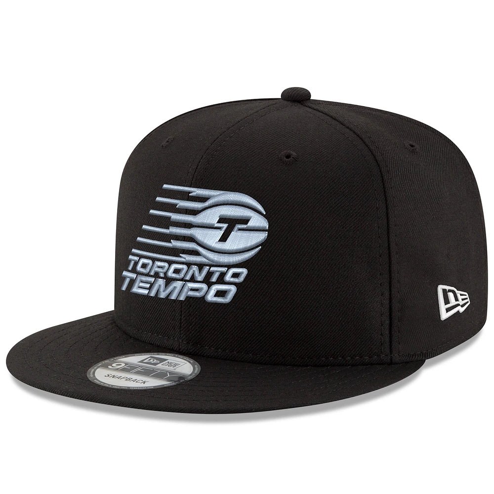 Unisex New Era Black Toronto Tempo Lock Up 9FIFTY Snapback Hat