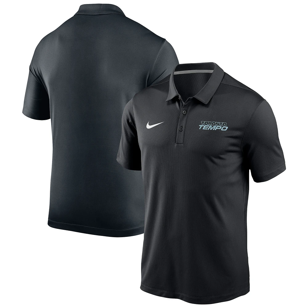 Polo universitaire unisexe Nike noir avec logo Toronto Tempo