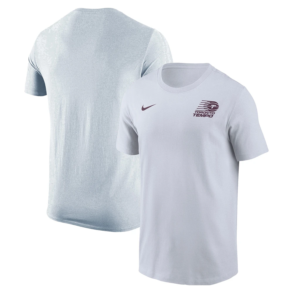 T-shirt unisexe Nike blanc avec logo Toronto Tempo