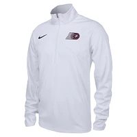 Veste unisexe Nike Toronto Tempo Performance à fermeture éclair quart de tour blanche