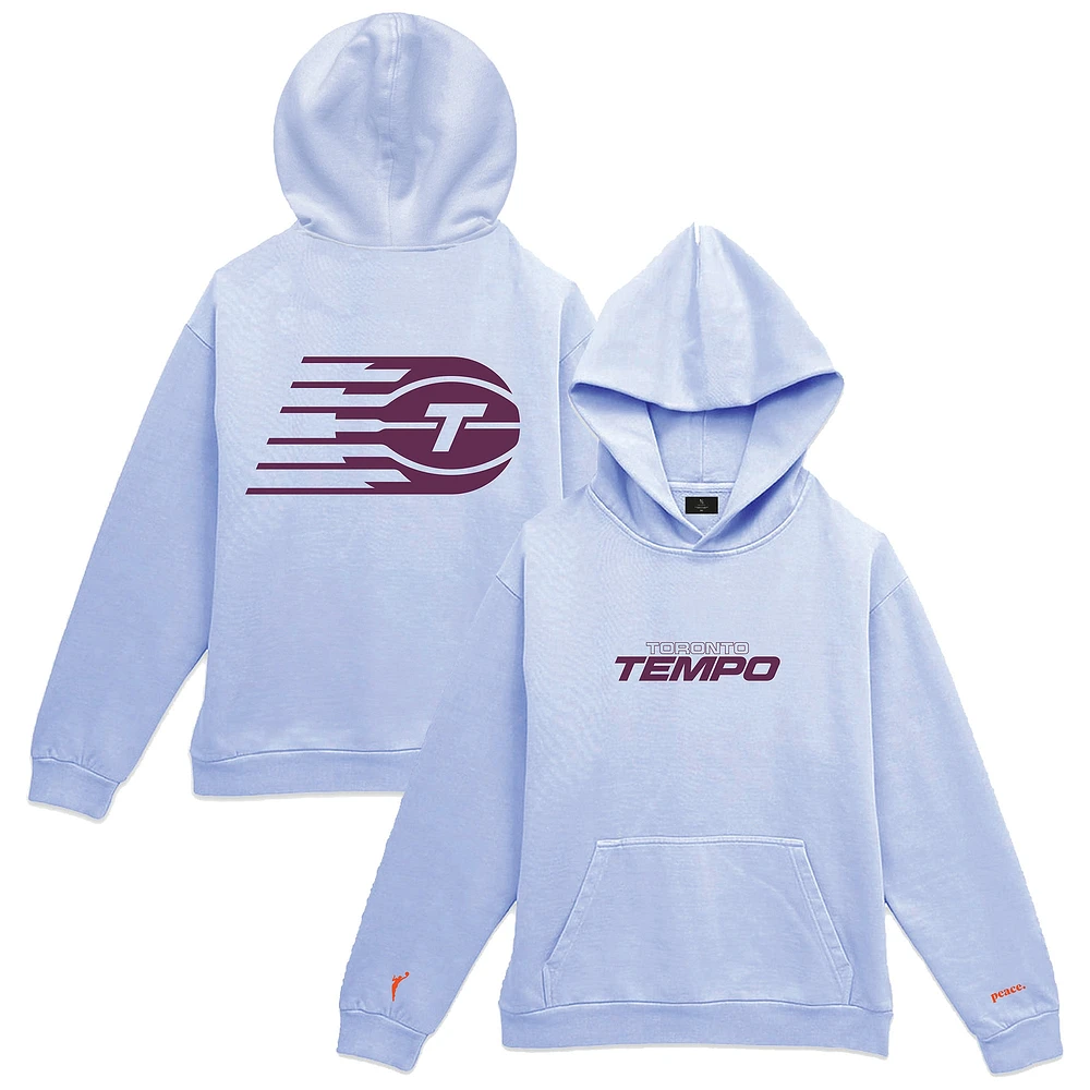 Sweat à capuche unisexe Peace Collective bleu clair Toronto Tempo Heavy