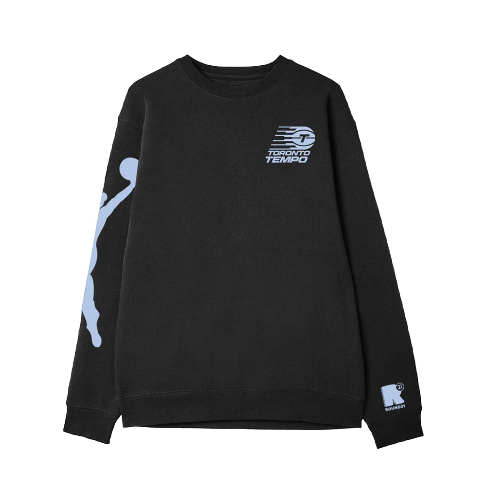 Unisex round21 Black Toronto Tempo Logo Pullover Sweater