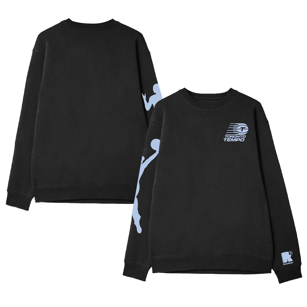 Sweat-shirt unisexe noir avec logo Toronto Tempo round21