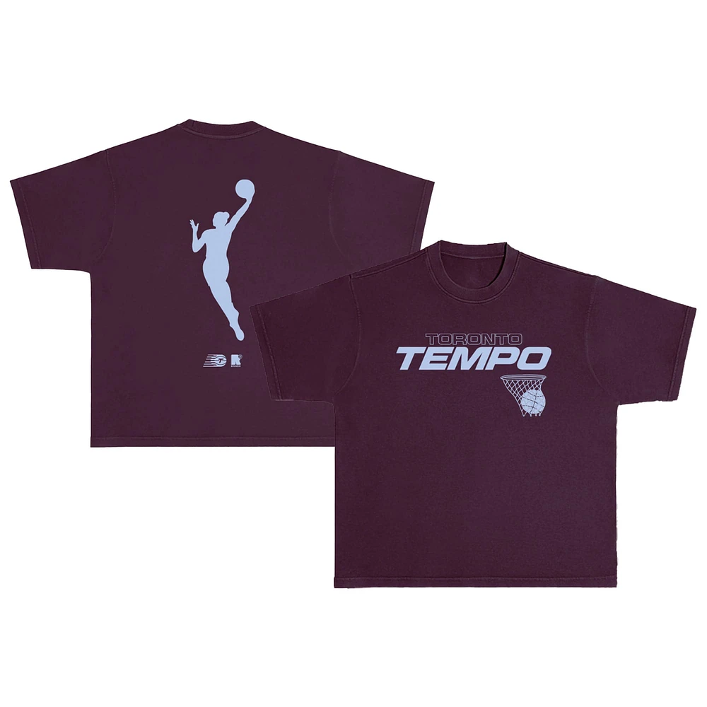 Unisex round21 Burgundy Toronto Tempo Swish T-Shirt