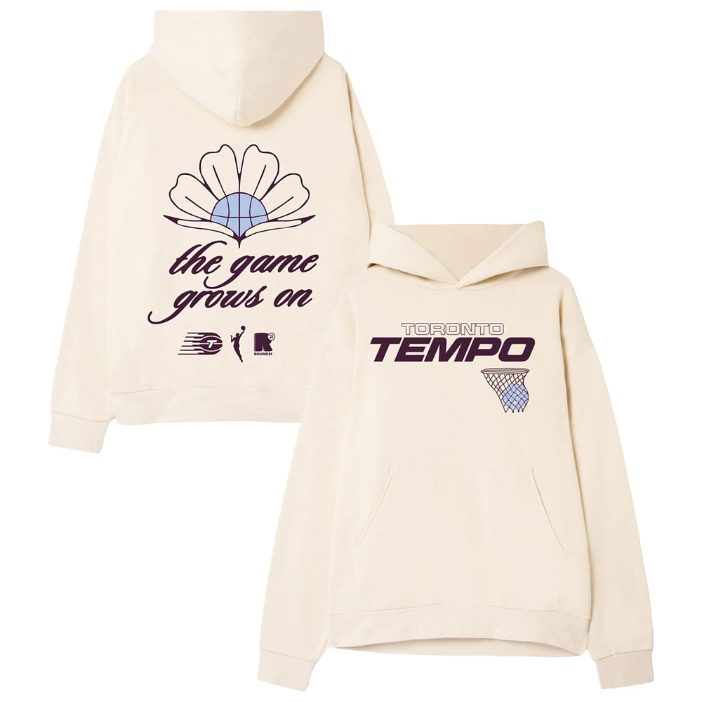 Unisex round21 Cream Toronto Tempo Launch Pullover Hoodie