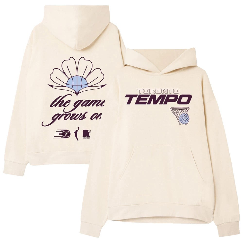 Unisex round21 Cream Toronto Tempo Launch Pullover Hoodie