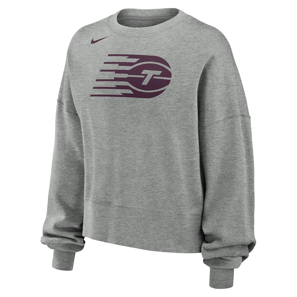 Sweat-shirt en molleton Nike Heather Charcoal Toronto Tempo Phoenix pour femme