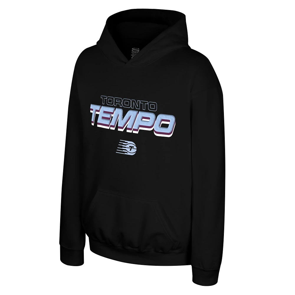 Youth Stadium Essentials Black Toronto Tempo Puff Pullover Hoodie