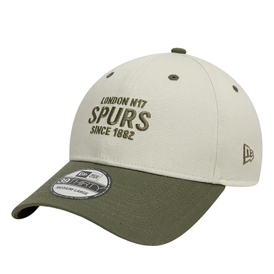 Men's New Era Tan Tottenham Hotspur Contrast Visor Fitted 39THIRTY Hat