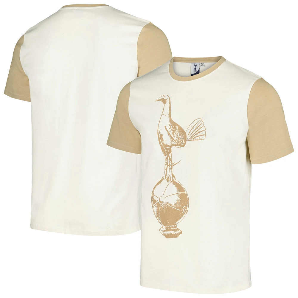 Men's Cream Tottenham Hotspur Colorblock Raglan T-Shirt