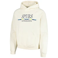 Sweat à capuche oversize rayures Team Tottenham Hotspur crème pour homme