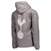 Veste coupe-vent zippée à capuche pour homme, gris, Tottenham Hotspur Home Match