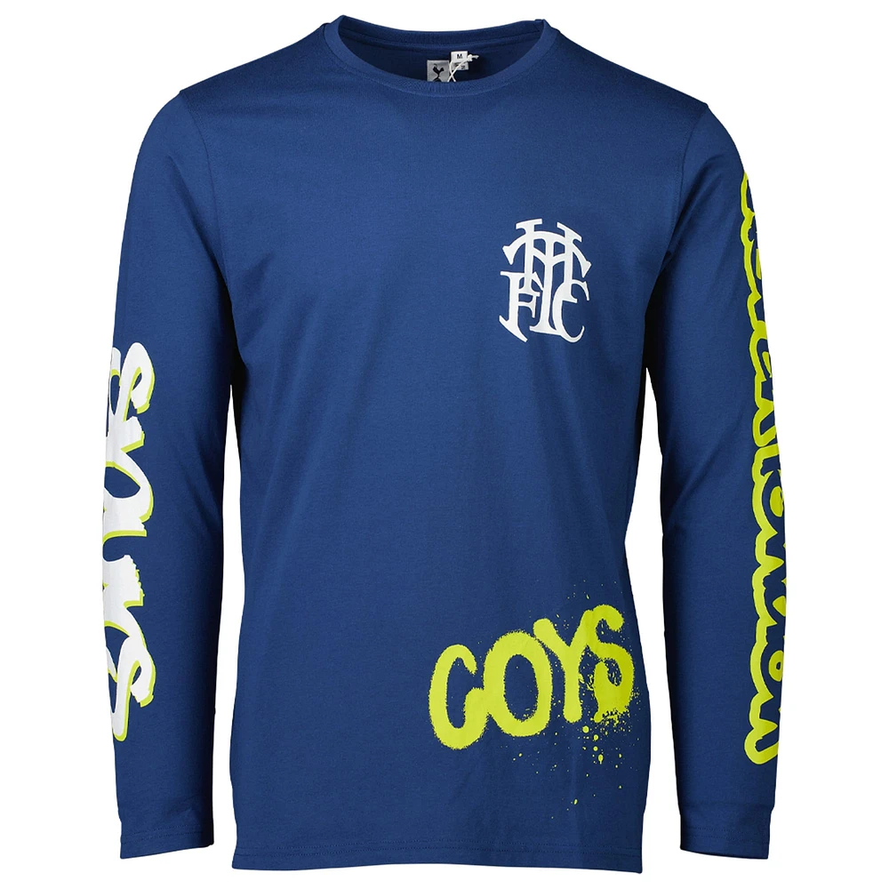 Men's Navy Tottenham Hotspur Graffiti Long Sleeve T-Shirt