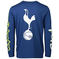 T-shirt Homme Bleu Marine Tottenham Hotspur Graffiti À Manches Longues