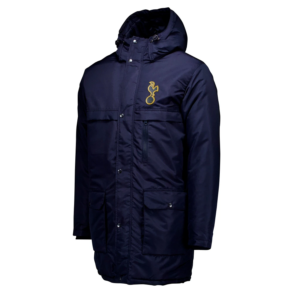 Veste à capuche zippée bleu marine Tottenham Hotspur Winter Field Park pour homme