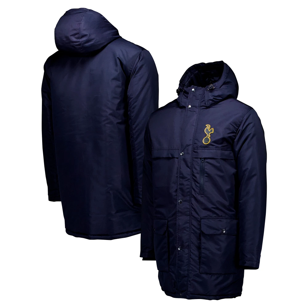Veste à capuche zippée bleu marine Tottenham Hotspur Winter Field Park pour homme
