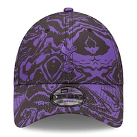 Men's New Era Black/Purple Tottenham Hotspur Allover Print 9FORTY Adjustable Hat