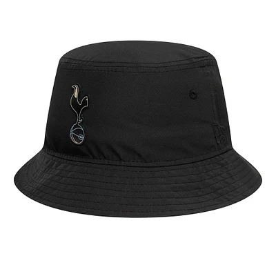 Men's New Era  Black Tottenham Hotspur Iridescent Bucket Hat