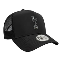 Men's New Era Black Tottenham Hotspur Iridescent Trucker Adjustable Hat