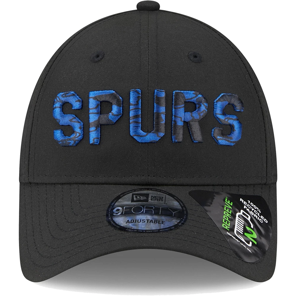 Casquette Tottenham Hotspur Overlay 9FORTY ajustable New Era noire pour homme