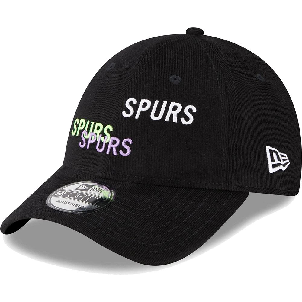 Casquette réglable 9FORTY Triple Wordmark Tottenham Hotspur New Era pour homme noire