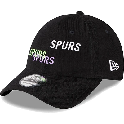 Men's New Era Black Tottenham Hotspur Triple Wordmark 9FORTY Adjustable Hat