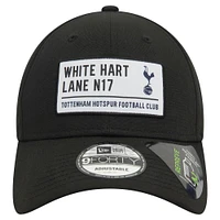 Men's New Era Black Tottenham Hotspur White Hart Lane 9FORTY Adjustable Hat